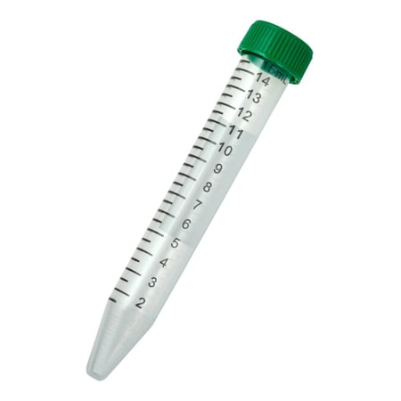 CELLTREAT 15mL Centrifuge Tube, Paperboard Rack, Sterile, 12, 000 x g, 25 per Rack, 500 per Case